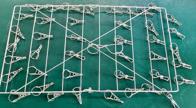 Foldable Rectangular Peg Hanger - RUST RESISTANT SS304 42 pegs