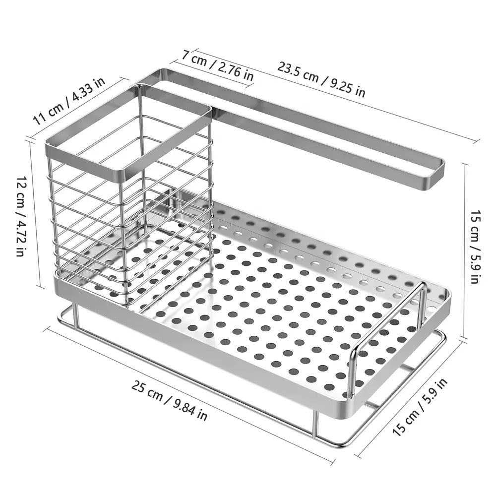 Stainless Steel Kitchen Sink Caddy Organizer