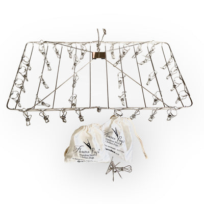 Ultimate Laundry Bundle - Foldable Peg Hanger "RUST RESISTANT"