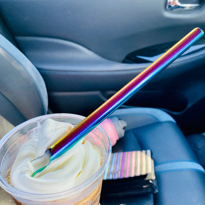 Coloured Stainless Steel Bubble Tea / Slushy / Float Straw