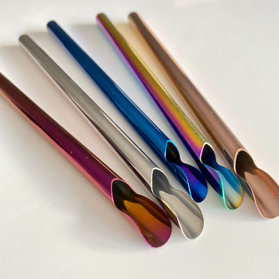 Coloured Stainless Steel Bubble Tea / Slushy / Float Straw