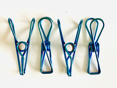 Ocean Blue Pegs- Stainless Steel Marine Grade Clothes Pegs