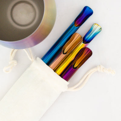 SECONDS GRADE Coloured Stainless Steel Bubble Tea / Slushy / Float Straw