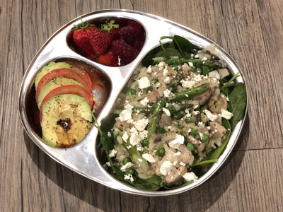 Stainless Steel Kids & Camping Meal Plate