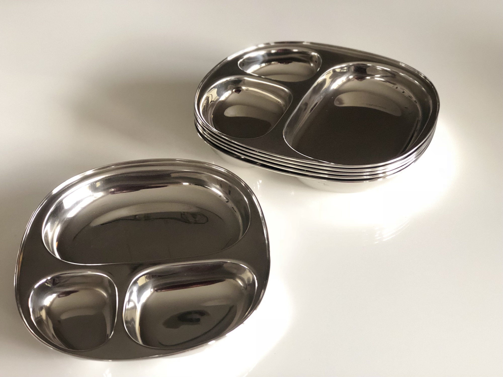 Stainless Steel Kids & Camping Meal Plate