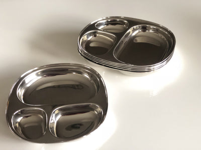 Stainless Steel Kids & Camping Meal Plate