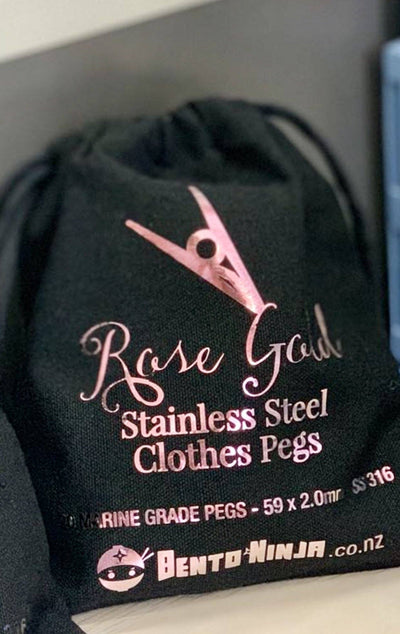 Rose gold stainless steel clothes pegs NZ